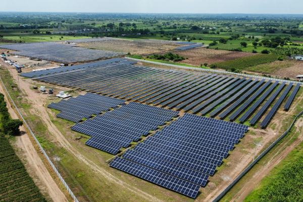Ground mounted solar power plant